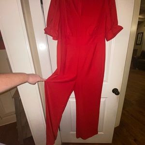 Red pants jumpsuit, excellent condition. Women’s 1X